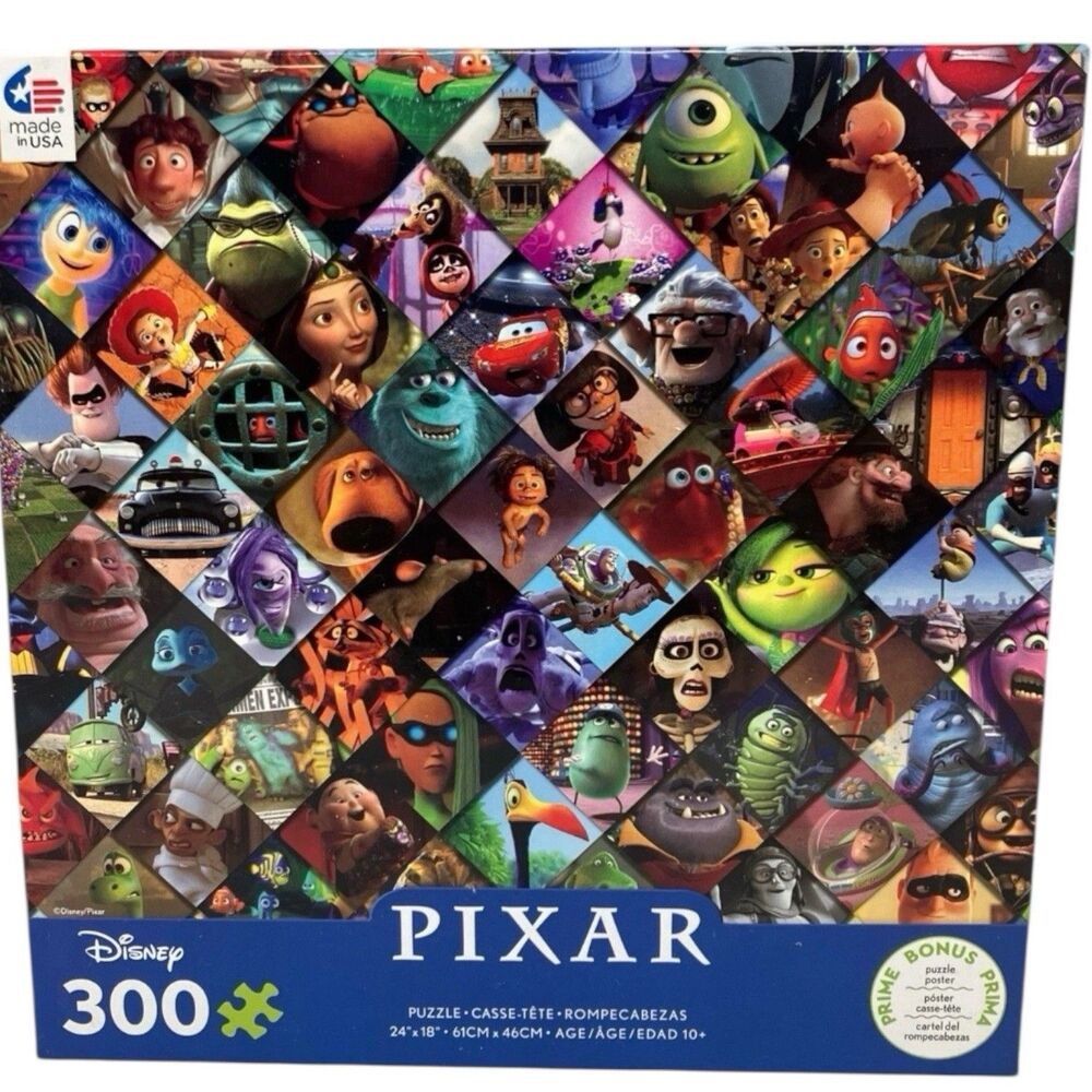 Disney Pixar Puzzle 300 Pc Ceaco Oversized Pieces Characters Cars Toy Story Nemo